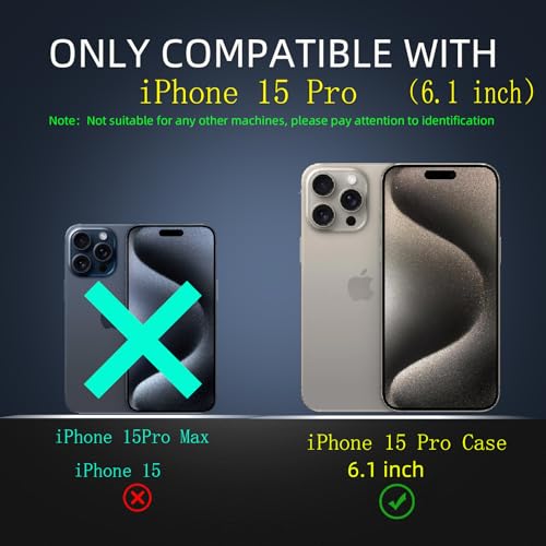 FRLMOOES for iPhone 15 Pro Case Magnetic,with Kickstand Ring + Camera Cover by FRLMOOES - Used condition - US$12.73