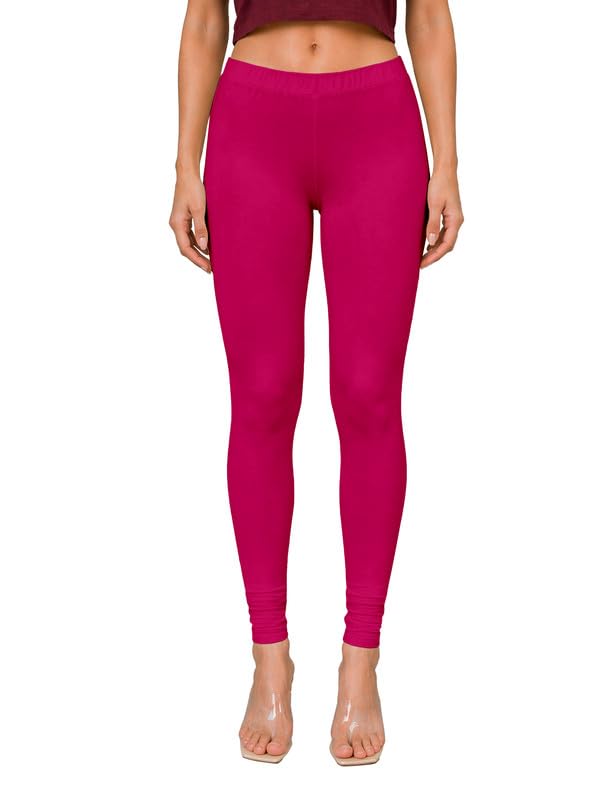 Image of TRENDMALLS Women's Microfiber Elastane Stretch Soft Churidar Length Leggings with Ultrasoft Waistband