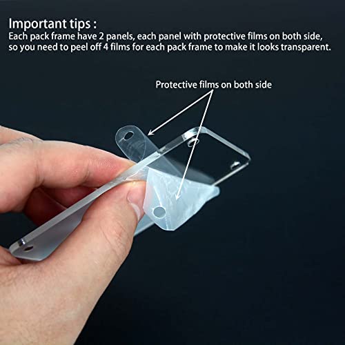 Magnetic Instax Mini Photo Frame, Acrylic 2X3 Mini Polaroid Picture Frames, Refrigerator Magnet Display, Fridge Magnetic Sticker For Fujifilm Instax Mini, Frameless, 2.36 X 3.54 Inch [4 Pack 8 Panels] #TOP6