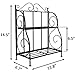 Sunnyglade Spice Rack, 2-Tier Foldable Shelf Rack Kitchen Bathroom Countertop, 2-Tier Standing Storage Organizer Spice Jars Bottle Shelf Holder Rack -Black