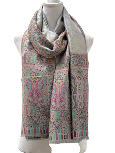 Floral Prints Scarves for Women Modal Wraps Long Accessories for Summer/Spring Paisley Motifs3