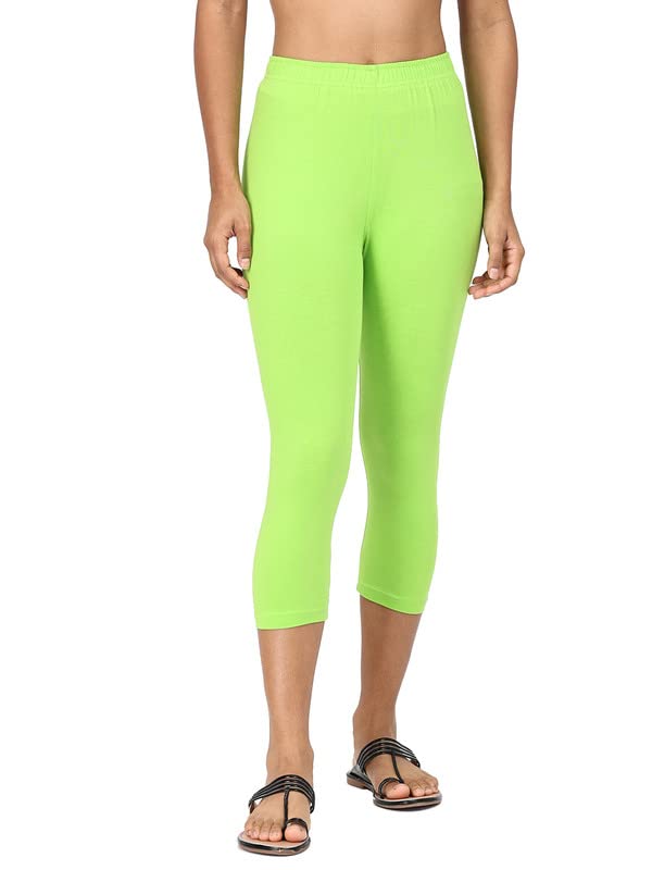 Image of Robinbosky Premium Stretchable Cotton Capri Legging for Women | Suitable for Formal wear & Casual wear | High-End Elastic Makes. The Leggings Squat Proof and Durable for Travel, Yoga, & Workout.