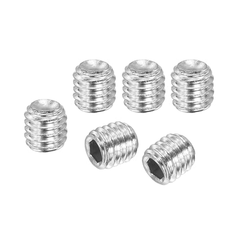 PATIKIL 100 Pcs Hex Socket Grub Screw, M3x3mm Flat Point Grub Bolt 304 Stainless Steel Head Socket Set Screws for Door Handles Light Fixture Repair