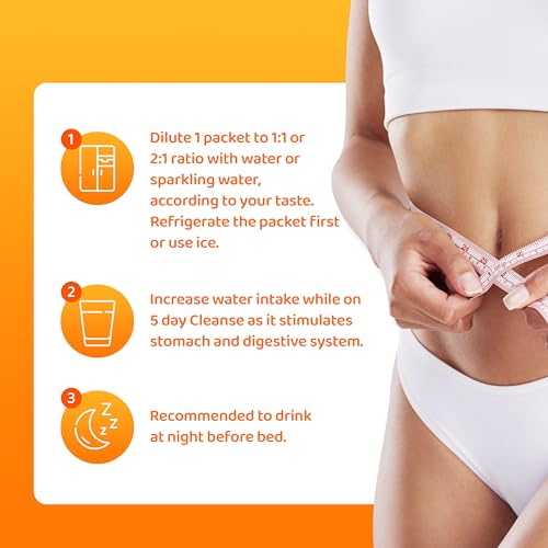 FreedomCafe 5 Day Detox Cleanse Ade Blood Orange Flavor - 5 Pack (16.90oz) - Supports Healthy Digestive and Regular Bowel Movements, Detox Cleanse for Weight Management and Belly Fat - Bowel Cleanse - Image 7