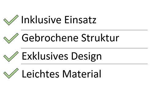Klocke Dekorationsbedarf Moderne & Hochwertige Pflanzvase – Neuheit 2020: "Broken Struktur - Fiberglas - Mit Einsatz – Interior Design - Indoor Kübel/Vase (Klein: 75cm, Cappuccino)