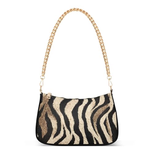 Image of Shoulder Bags for Women Animal Zebra Leopard Cheetah Tiger Print Hobo Tote Handbag Small Clutch Purse with Zipper Closure