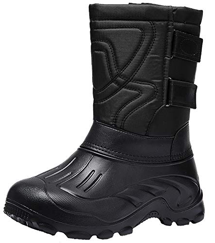 [visionreast] ウィンターブーツ メンズ 防水 防寒 メンズブーツ スノーブーツ 防水設計 レインブーツ 長靴 抗菌脱臭 アウトドア 着脱可能な立体成型インソール ブラック 27.0cm