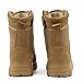 LUDEY Military Tactical Combat Boots for Men Side Zipper Army Police Work Boots Anti-slip for Security Duty Desert Coyote Brown 9US