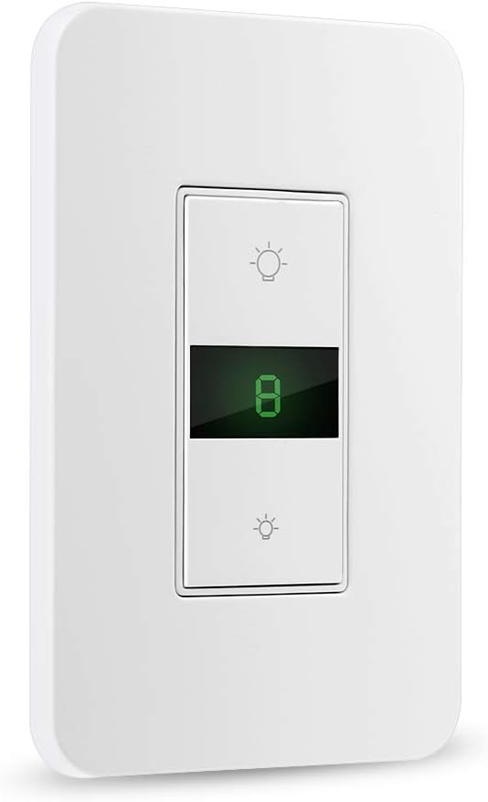 BrizLabs Smart Dimmer Switch, Wi-Fi Dimmer Light Switch with Remote/Timer for LED/Incandescent, 15A Smart Light Switch, Works with Alexa/Google Assistant/IFTTT, No Hub Required, ETL & FCC Certified