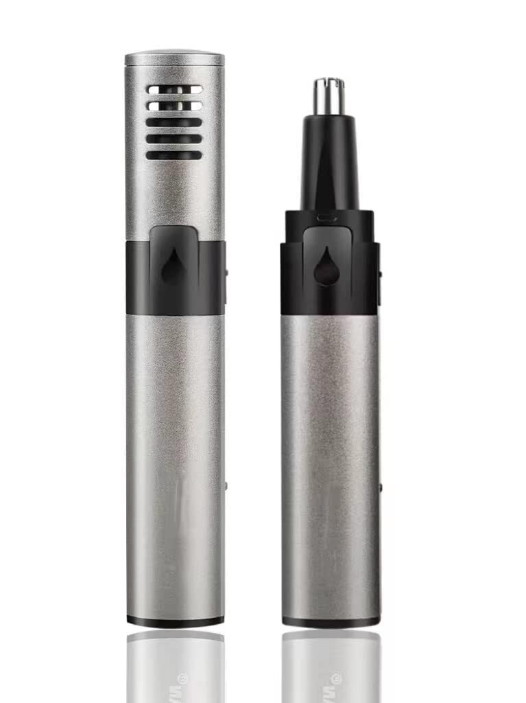 Recortador de Vello Nasal, Afeitadora con Cable Largo for Mujer y Hombre, Recortadora de Pelo Nariz Oreja Metal, for