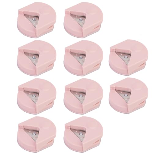 Lnfxkvva Cortador de papel redondeado rosa, cortador de ángulo para fotos, tarjetas de visita, máquina biseladora y redondeadora