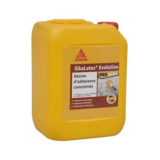 SikaLatex Evolution, Résine d'accrochage pour adhérence et étanchéité des mortiers, 5L, Blanc