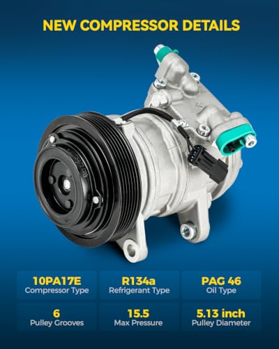 Image of PHILTOP C556 Air Conditioner AC Compressor with Clutch for Jeep Grand Cherokee 1999-2004 4.7L