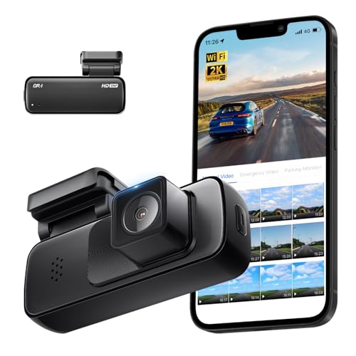 AINAVI Front Dashcam for Cars, Mini 2K Dash Camera, Dash Cam Built-in WiFi Wireless with APP Control, Hidden-Style Single Car Camera/WDR/Night Vision/G-Sensor/24H ParkingMode - image 1