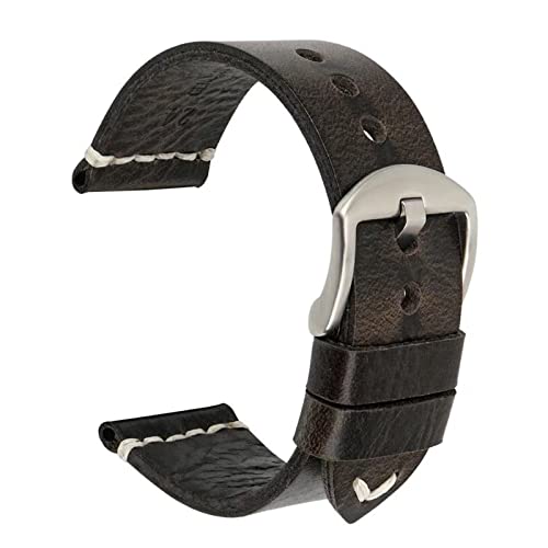 Bracelet de montre vintage en cuir de vache, l'accessoire idéal du quotidien, de 20mm à 24mm