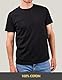 Basic Treasure 4-Pack T-Shirt Herren Schwarz 100% Baumwolle, Schwarze Tshirt Herren, T-Shirt Männer, Tshirt Herren Schwarz - XXL