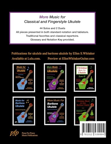 More Music For Classical and Fingerstyle Ukulele: Low G Tuning - Image 2