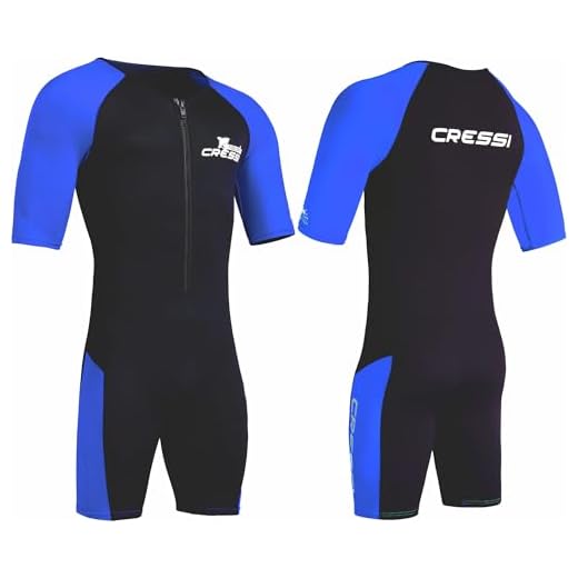 Cressi Tiburon Man Shorty Wetsuit 3mm - Shorty Neoprenanzug für Männer zum Schnorcheln, Schwimmen und Wassersport, Ultra Stretch Neopren