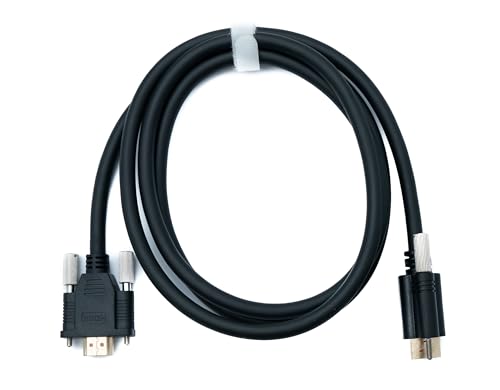 Cable HDMI 2.0 tipo A macho a macho de 150 cm con adaptador atornillable System-S negro 2