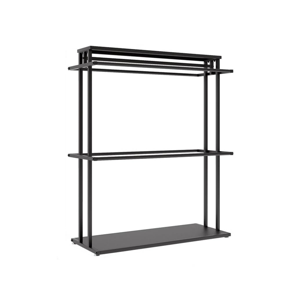Generico Espositore da Pavimento Regolabile per Campioni di Tessuto - Porta-trapunte, Coperte, Sciarpe, scaffali per esposizioni (Nero, 120x50x150 cm) - Perfetto per Showroom e fiere