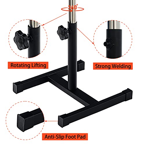 Image of Pedicure Manicure Footrest Adjustable Height Stand Beauty SPA Salon Nail Care Black
