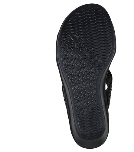 Skechers Women's Rumble on-Shining Night Wedge Sandal2