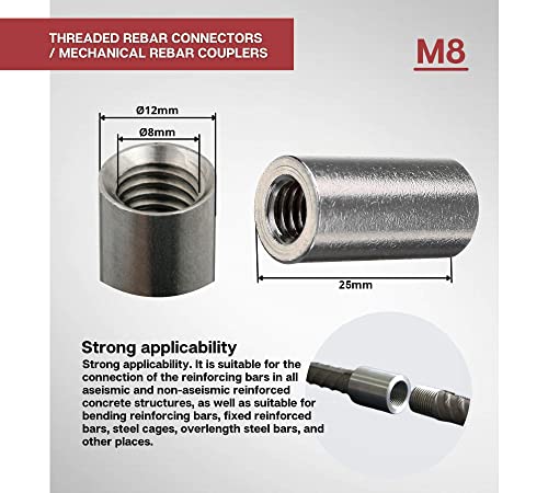 DOJA Barcelona Threaded Sleeve M8 Pack of 10, M8 (PACK 10) - Image 2
