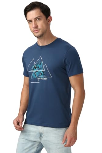 Image of Van Heusen Men's Athleisure Graphic T-Shirt - Comfortable Crew Neck| Soft Breathable Cotton Blend | Casual Wear Style | Summer Favorite | Style 60054
