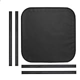 RV Roof Vent Skylight Insulator Cover, RV Vent Shade Sun Blackout Fabric for Camper -Multi-Layer Protective Thickened Version(16.5 x 16.5 inch)- Black