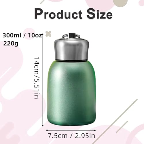 Image of Mini Shiny Stainless Steel Water Bottle 300ML | Leakproof Full Color Bottle for Kids & Adult | Portable Milk Tea Coffee Holder |Travel Wide Mouth Container| Water Can for School- Pack Of 1