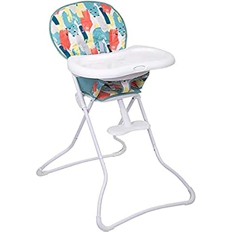 Graco Snack N’ Stow Compact Highchair, Lightweight with Freestanding Fold, Paintbox Cover