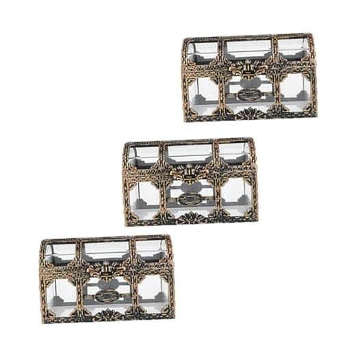 GALPADA 3 Pecas mini brinquedos infantis lâmpada de água-viva pendurada cortinas de cama banquinho laranja vermelho cesta de frutas de bambu baú de tesouro pirata Caixa