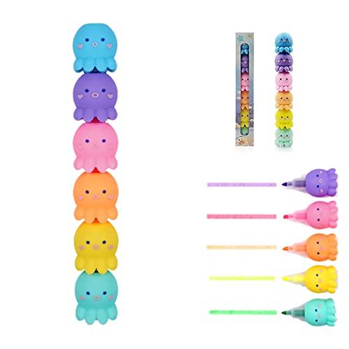 Farb-Textmarker Octopus Textmarker perfekt für Erwachsene Ausmalen, Unterstreichen, Hervorheben von Kindergeschenken, Schulbedarf, Schreibwaren Cover