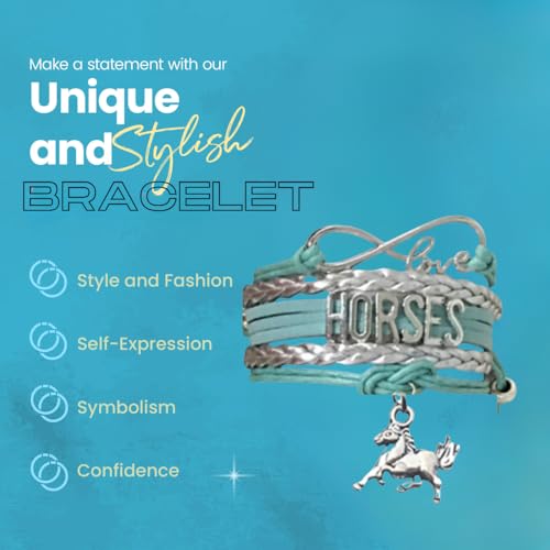 Horse Gifts for Girls Women Bracelet, Dainty Horse Jewelry Horse Gifts for Girls Teens Horse Lovers, Equestrian Jewelry, Pony Charm2