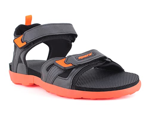 Image of Sparx Men's Sandal, Black Neon Orange, 6 UK