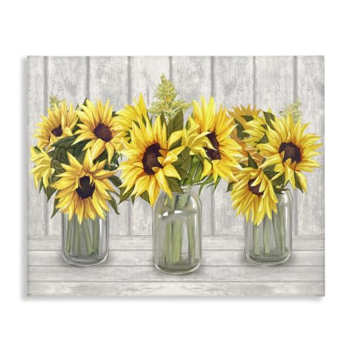 Stupell Industries Sunflower Bouquets Country, 24 x 30 Inch Canvas Wall Art