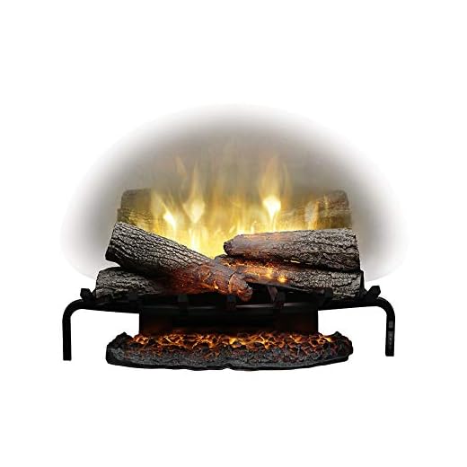 DIMPLEX Revillusion 25" Plug-In In Electric Fireplace Log Set Model: RLG25), 120V, 1500W, 12.5 Amps Black