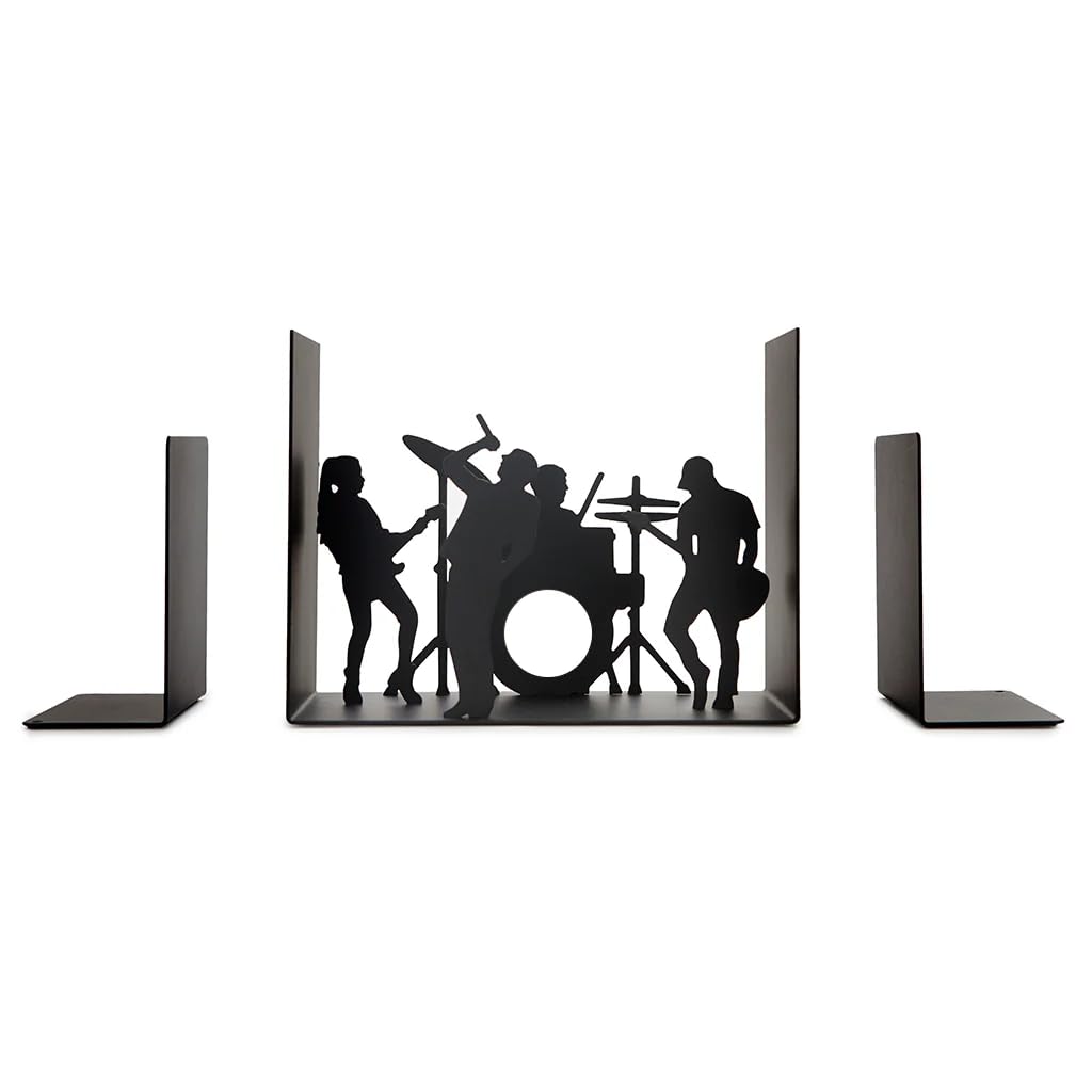 Balvi Biustonosze The Band Kolor Czarny Jedna orkiestra muzyczna doprowadziła do metalowego stojaka na książki