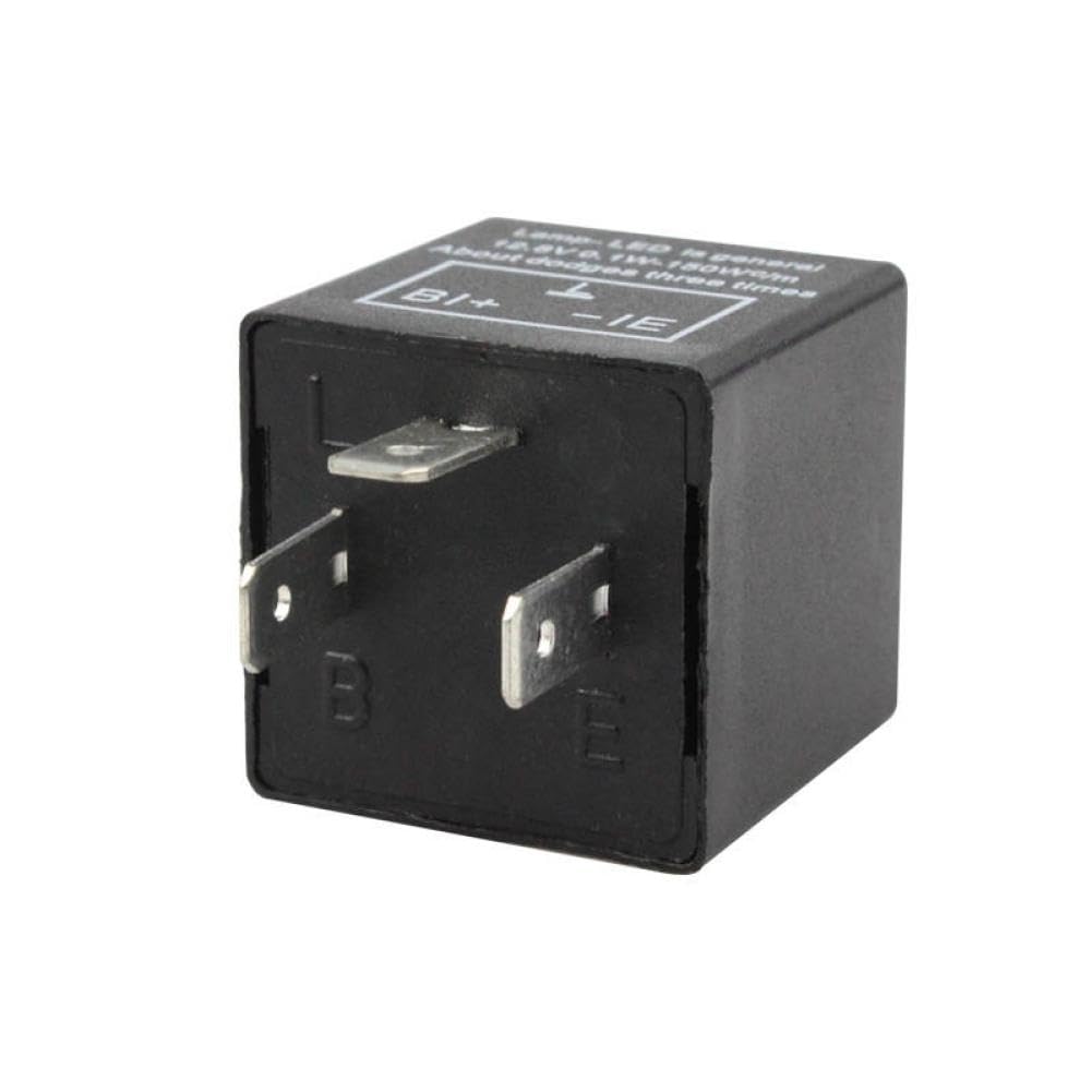 LED Flasher Relay 12V Universal Electronic Adjustable Frequency Turn Blinker Compatible with Car Motorcycle
