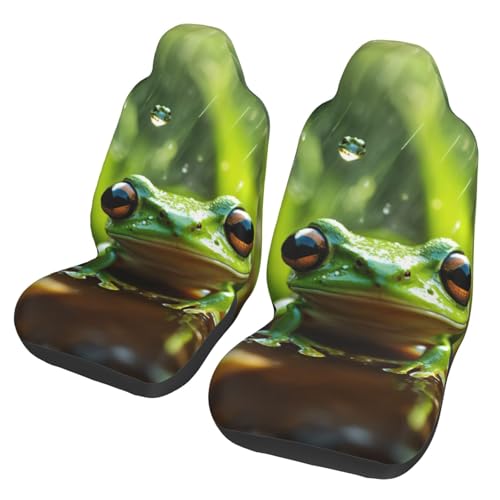 Housses de siège avant imprimées grenouille pour accessoires camions