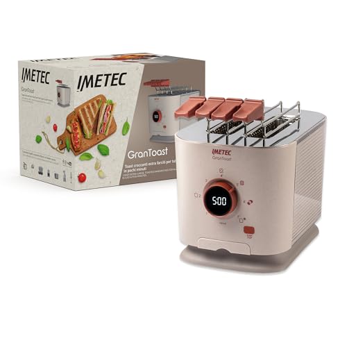 Imetec Grantoast - Tostapane 2 Fette XL con Pinze Apribili per Toast Farciti...