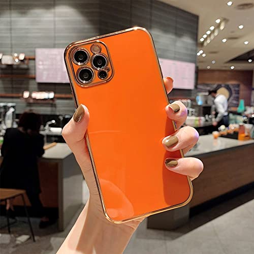 Phone Case Solid Plating Lens Protection Phone Case For iPhone 12 Pro Max 11 13 Pro Max X XR XS Max SE 2020 Soft TPU Cover new (Color : O, Material : For iPhone XS Max)
