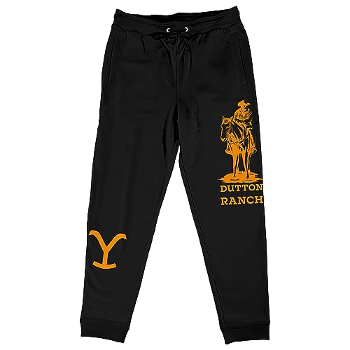 Jogging Yellowstone noir Bioworld pour cocooning et sorties décontractées