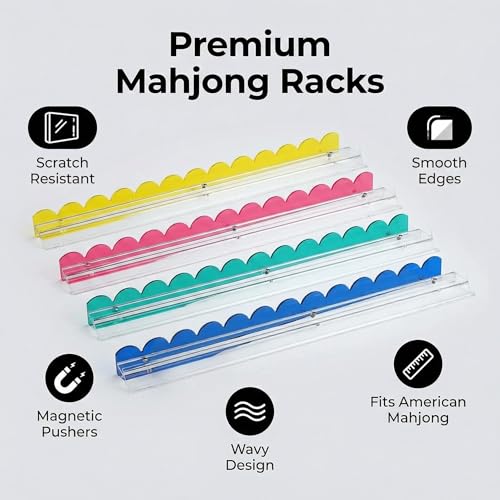 American Mahjong Pusher y Racks Acrílicos con Empujadores Magnéticos miniatura 2