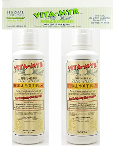 VITA-MYR Value Package 5 – 1 Tube 5.4 Oz Zinc+ Xtra Natural Toothpaste & 2-16 Oz Natural Mouthwash. Gluten Free. Vegan, No SLS, No Sugar, Fluoride, Alcohol or Saccharin image 5