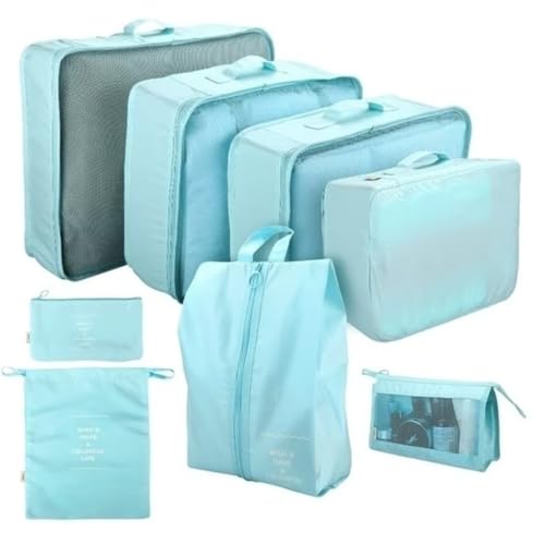 Kit Organizador de Malas 8 Peças Conjunto Organizador Mala Roupas...