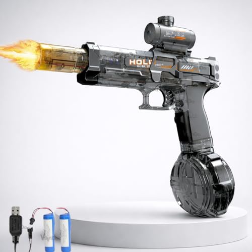 Image of VikriDA Automatic Electric Water Gun with Light-Up Silencer Free Extra Rechargeable Battery Continuous Firing Water Blaster for Kids Beach, Pool & Outdoor Summer Toy