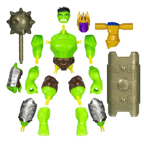 MixMashers Marvel Avengers, Figurine Personnalisable Hulk Deluxe à mélanger et Combiner avec Accessoires