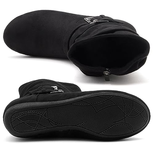 Herstyle 142503 Womens Lindell Ankle Boots Side Zipper Mid-Calf Slouch Flat Booties thumb #3