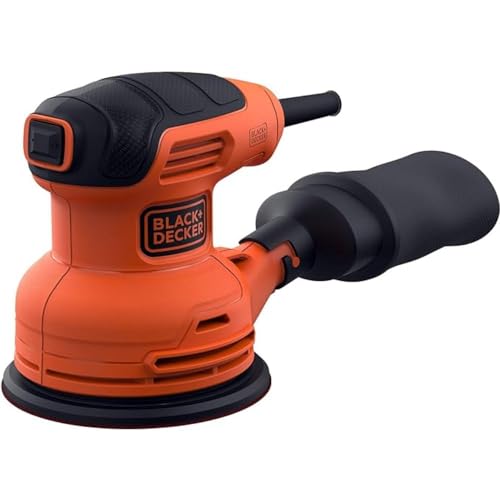 Image of BLACK+DECKER BEW210-QS, 230W, 0-13000 RPM, 4-in-1 Corded Electric Multi-Sander With 2 Orbital Bases, 2 Metre Cord, Finger Sanding Attachment and Sanding Sheets, Orange and Black, 1 Year Warranty